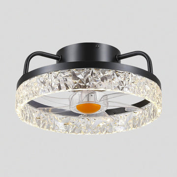 Low Profile Ceiling Fan Light with Remote 13"