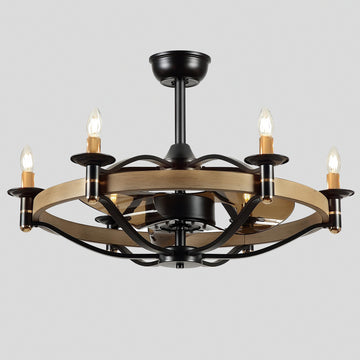 Caged Modern Farmhouse Ceiling Fan Light 32"