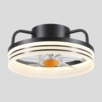 Modern LED Flush Mount Ceiling Fan Light 13"