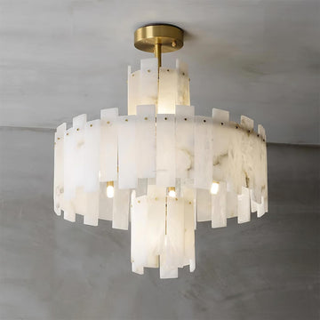 Regina Alabaster Round Chandelier