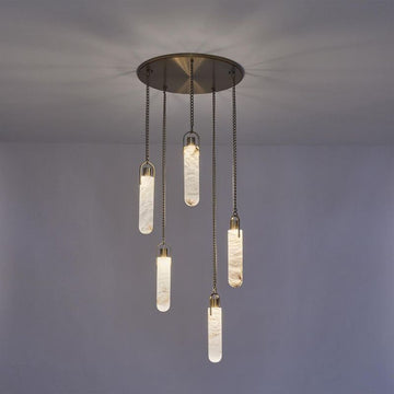 Alabaster Flint Additions Multi Light Pendant, Round Chandelier For staircase, Hallway Pendant for living room,Pendant for kitchen,Pendant for bathrooms,Pendant for bedrooms,Pendant for foyer,Pendant for stairways,Pendant for dining room Kevin Studio Inc