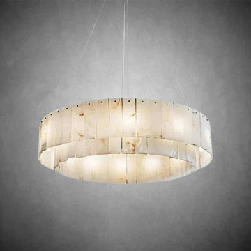 Brenda alabaster 2-Tier Round chandelier