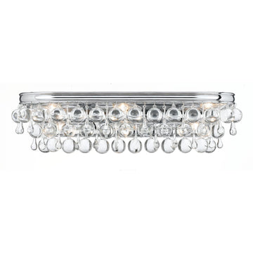 Crystorama Calypso 23 Inch 6-Light Vibrant Gold Bath Vanity Light