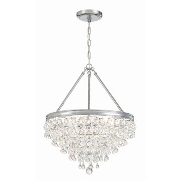 Crystorama Calypso Small Victorian Chandelier - 6 Light, Vintage Gold