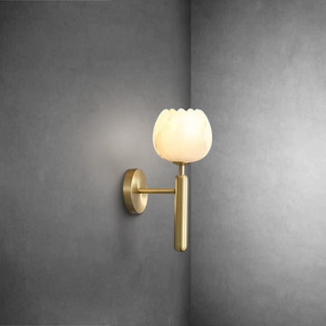 Fanci Antonia Modern Alabaster Globe Wall Sconce For Bedroom