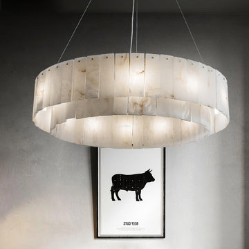 Rock Alabaster Chandelier 23.6" 31.4"