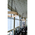 Oslo L1P Pendant Alabaster Chandelier, Halo Ring Chandelier With canopy Over Dining Table Chandelier Kevin Studio Inc