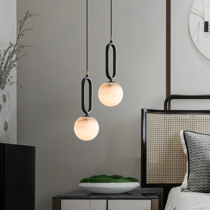 Jaxon Alabaster Lamp, Modern Pendant Lamp