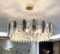 fancilighting Round Gold Crystal Shine Chandelier For Living Room, Kitchen