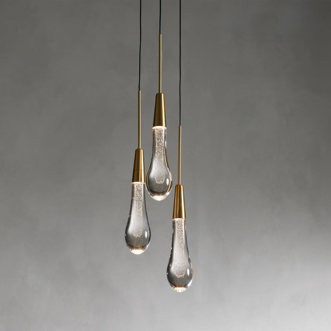 Soltaire Modern 3 Light Round Glass Chandelier