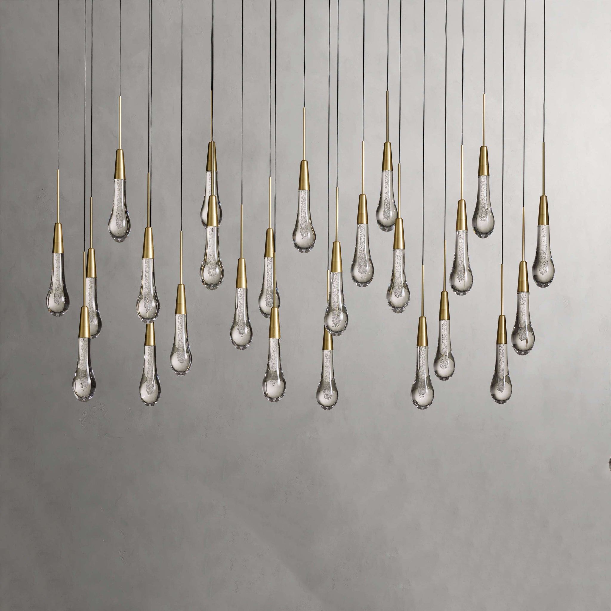 Soltaire Glass Linear Chandelier Lighting 50''W70''W