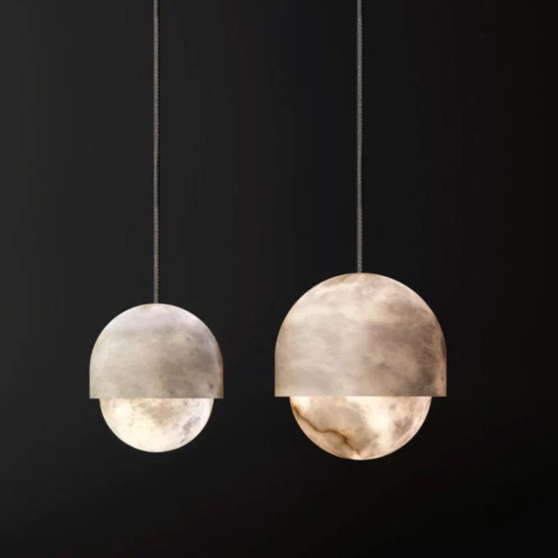 Fanci Ronan Modern Alabaster Mini Island Pendant Light