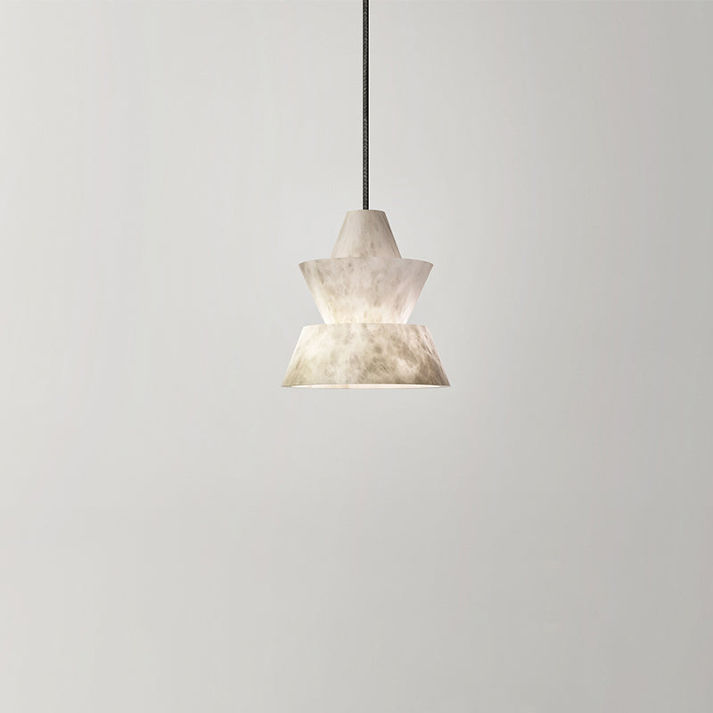 Fanci Brianna Mini Alabaster Coffee Table Pendant, Modern Pendant Light