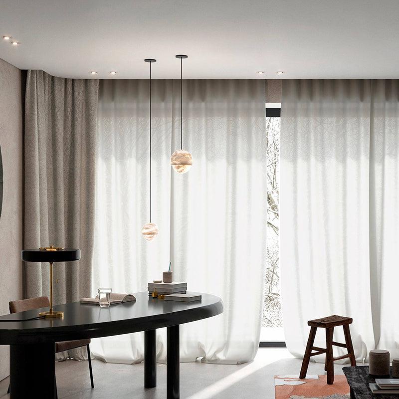 Fanci Ronan Modern Alabaster Mini Island Pendant Light