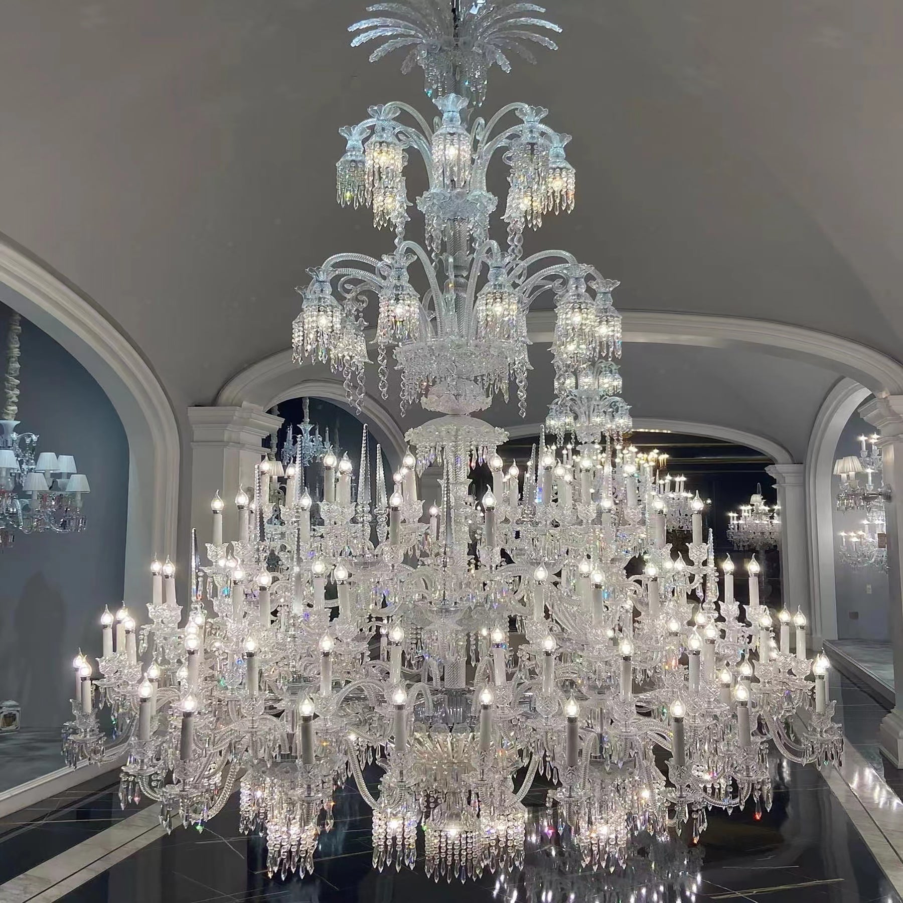 Opulent Classic Candle Crystal Grand Chandelier chandeliers for dining room,chandeliers for stairways,chandeliers for foyer,chandeliers for bedrooms,chandeliers for kitchen,chandeliers for living room Kevinstudiolives