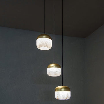 Fanci Queena Modern Alabaster Pendant, Kitchen Island Pendant Light