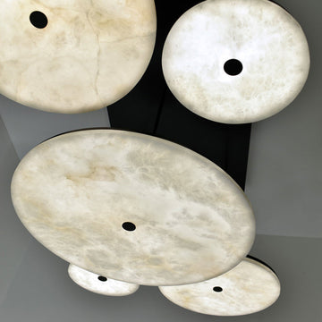 Fanci Hazel Contemporary Alabaster Pendant Light for Living and Dining Spaces