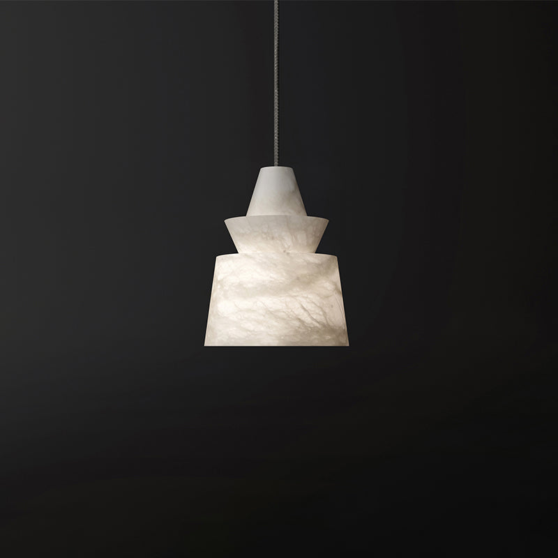 Fanci Brianna Alabaster Pendant Light Coffee Table, Island Mini Chandelier