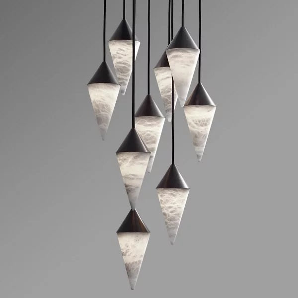 Fanci Hannah Alabaster Chandelier, Upscale Chandelier Lighting