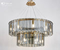 fancilighting Double frosted glass suspension luminaire modern Round chandelier