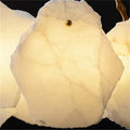 Carlos Alabaster Modern Snowflake Round Chandelier chandelier Kevin Studio Inc