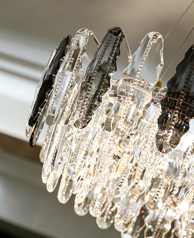 fancilighting Round Gold Crystal Shine Chandelier For Living Room, Kitchen