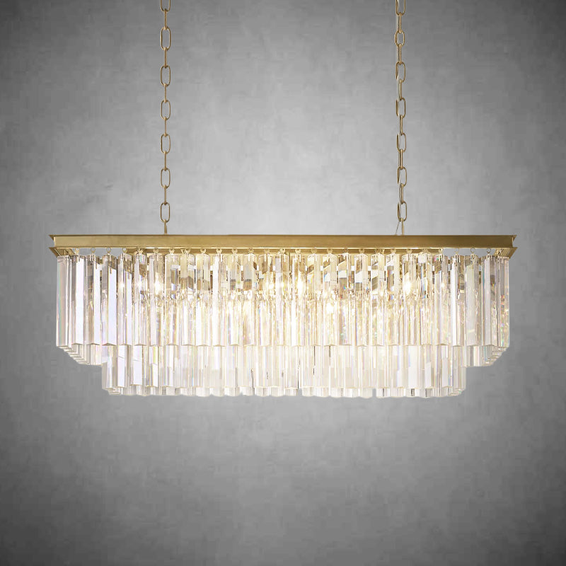 1920s Odoen Art Deco Rectangular Chandelier 40''49"59''72''