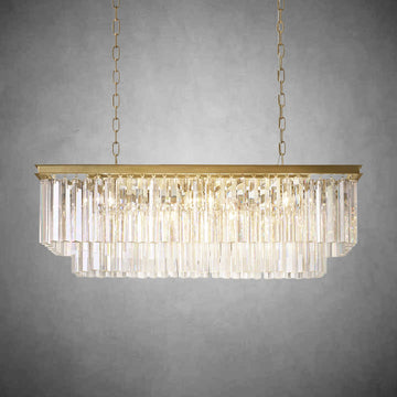 1920s Odoen Art Deco Rectangular Chandelier 40''49"59''72''