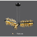 fancilighting Black/gold led light ceiling chandelier for living room, bedroom, dining room