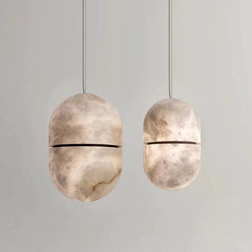 Fanci Alabaster Symmetry Pendant Light, Island Mini Pendant Light