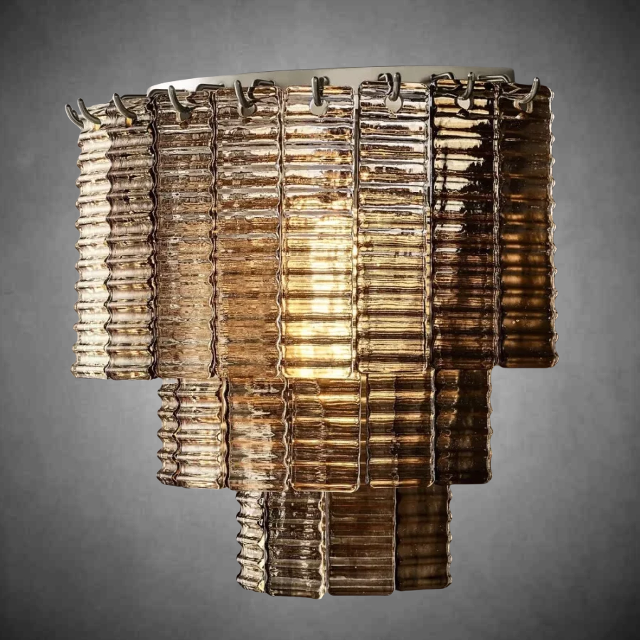 Siren Smoke Glass Wall Sconce