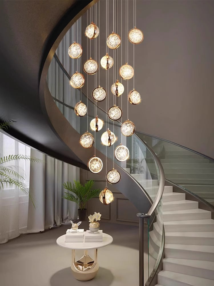 Modern Luxury Long Chandelier for Loft and Villa Spaces Chandelier Kevinstudiolives 21 Lights: 23.62" D x 137.8" H