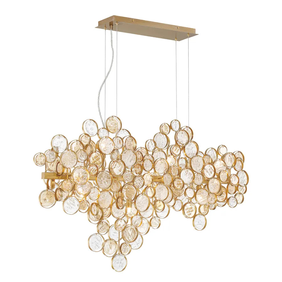 Fanci Eurofase Lighting Trento 12 Light 11" Wide Linear Chandelier