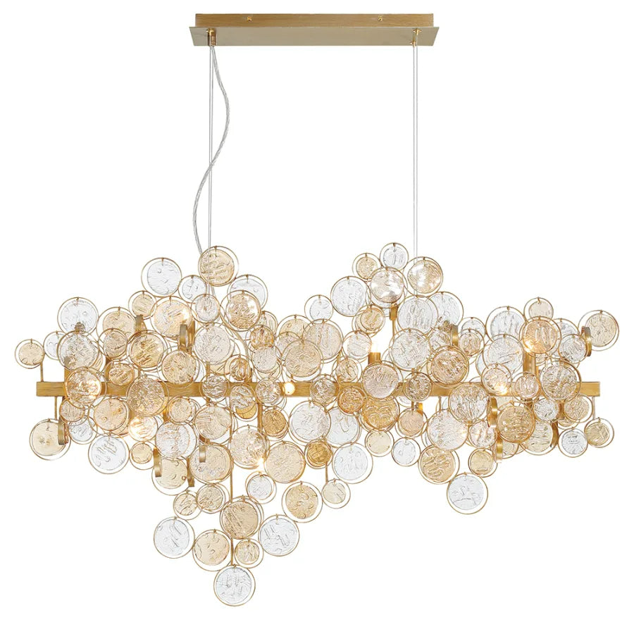 Fanci Eurofase Lighting Trento 12 Light 11" Wide Linear Chandelier