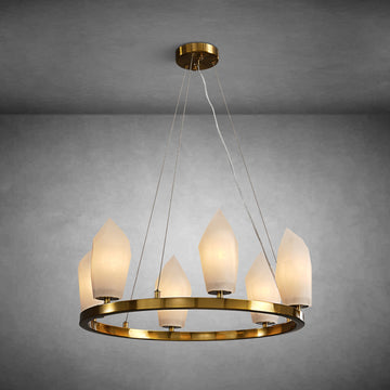 Diamond Alabaster Chandeliers D23.6"