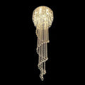 extra large, oversized, luxury, crystal, stainless steel, staircase,spiral,cascade, modern, chandelier, duplex building, China, shining, demension figure