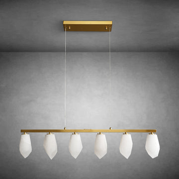 Diamond Alabaster Chandelier L39"