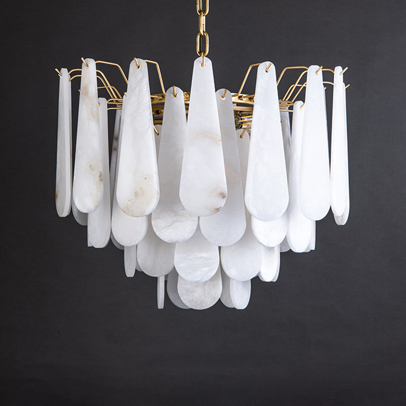 Fanci Anthea Spanish Alabaster Luxury Lamp Fixtures, Elegant Chandeliers