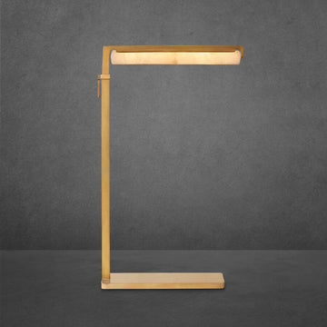 Audubany Alabaster Task Floor Lamp