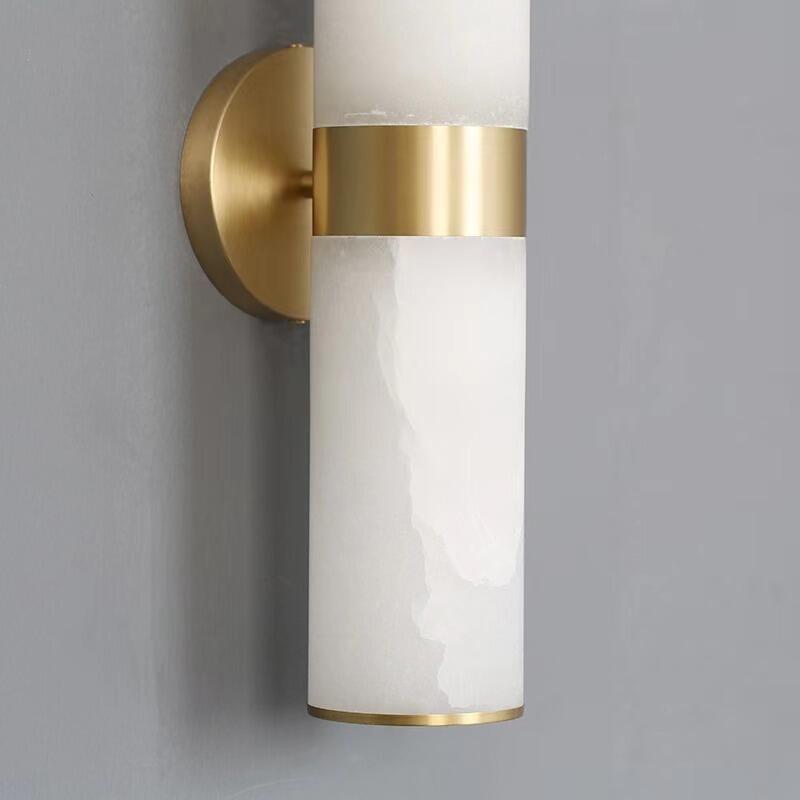 Fanci Althea Modern Sutton Linear Alabaster Wall Sconce, Wall Lamp For Living Room, Bathroom