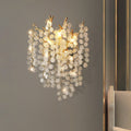 Elspeth Modern Round Gold Clear Crystal  Wall Sconce For Bedroom Wall Light Fixtures J-CHANDELIER