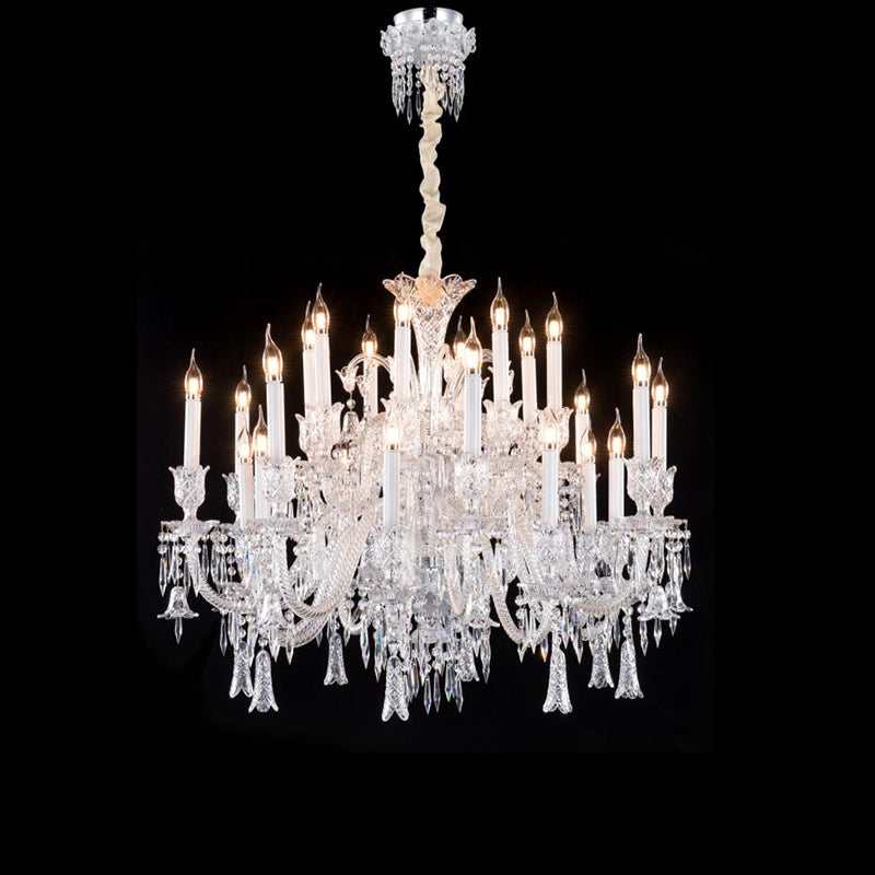 Opulent Classic Candle Crystal Grand Chandelier chandeliers for dining room,chandeliers for stairways,chandeliers for foyer,chandeliers for bedrooms,chandeliers for kitchen,chandeliers for living room Kevinstudiolives 30 Lights 47.24" W x 33.46" H