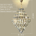 41.3inch crystal chandelier for staircase living room foyer hallway decor inspo