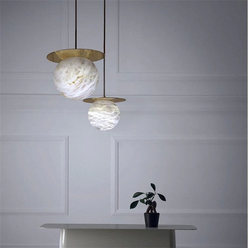 Fanci Boris Spanish Alabaster Bedside Pendant