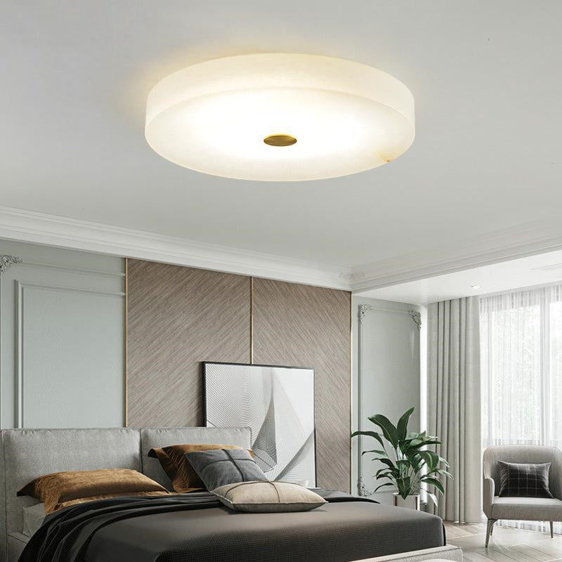 Fanci Apollo Modern Round Alabaster Flush Mounted chandelier