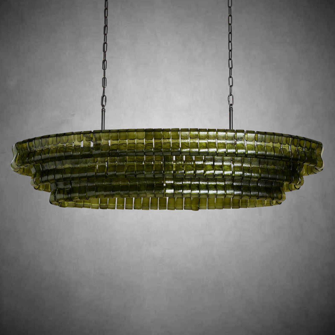 Ghiaccio Oval Chandelier 54''65''-Fanci Lamps