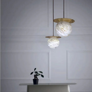 Ronnie Alabaster Pendant Lamp, Glamorous Marble Pendant