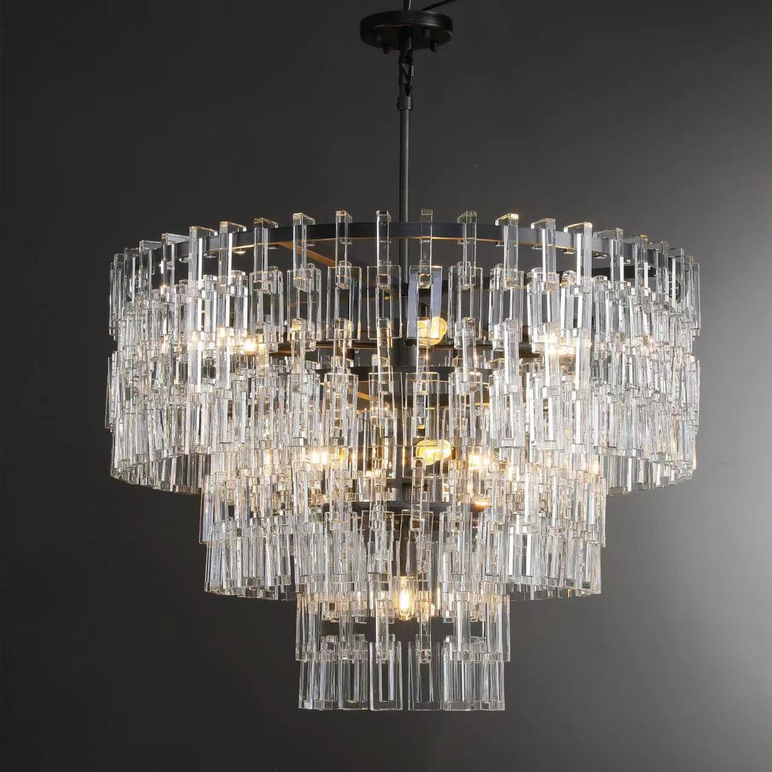 Seraphina Luxury Round Multi-layer Bedroom Living Room Crystal Chandelier