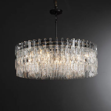 Seraphina Luxury Round Bedroom Living Room Crystal Chandelier