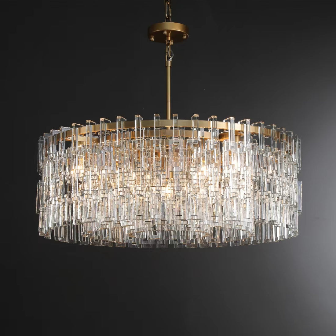 Seraphina Luxury Round Bedroom Living Room Crystal Chandelier